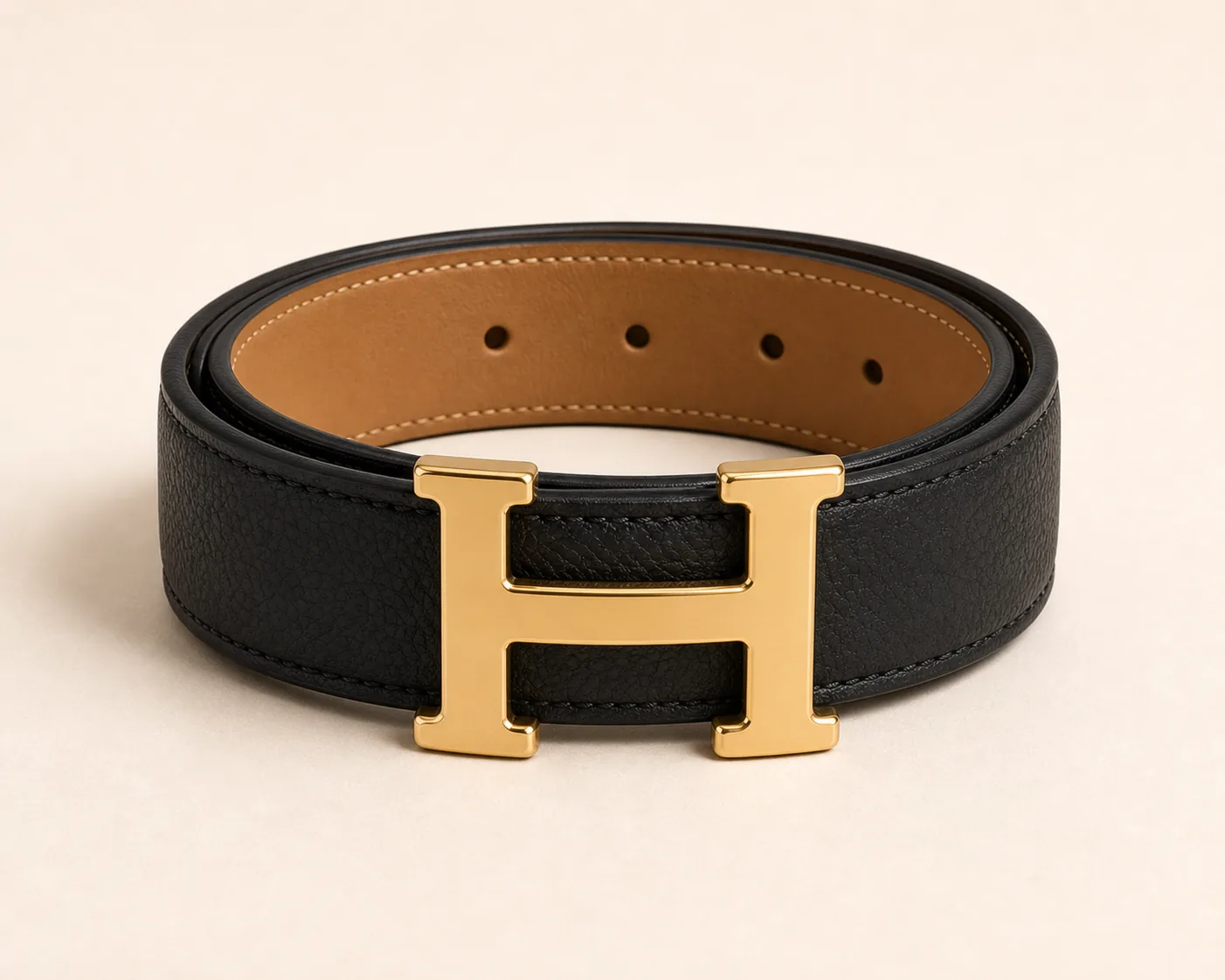Black H Buckle Belt