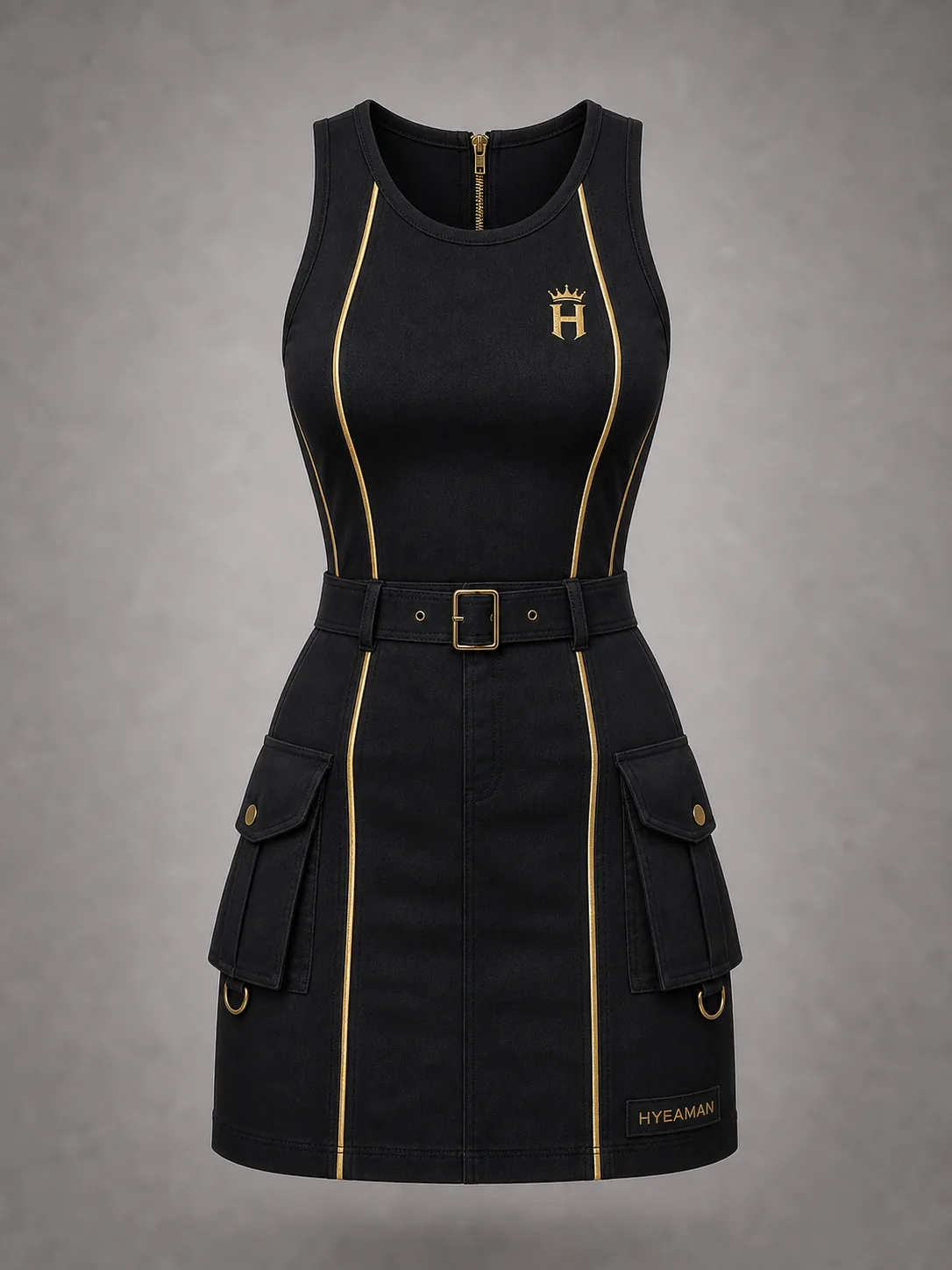 Black Label Straight Utility Dress