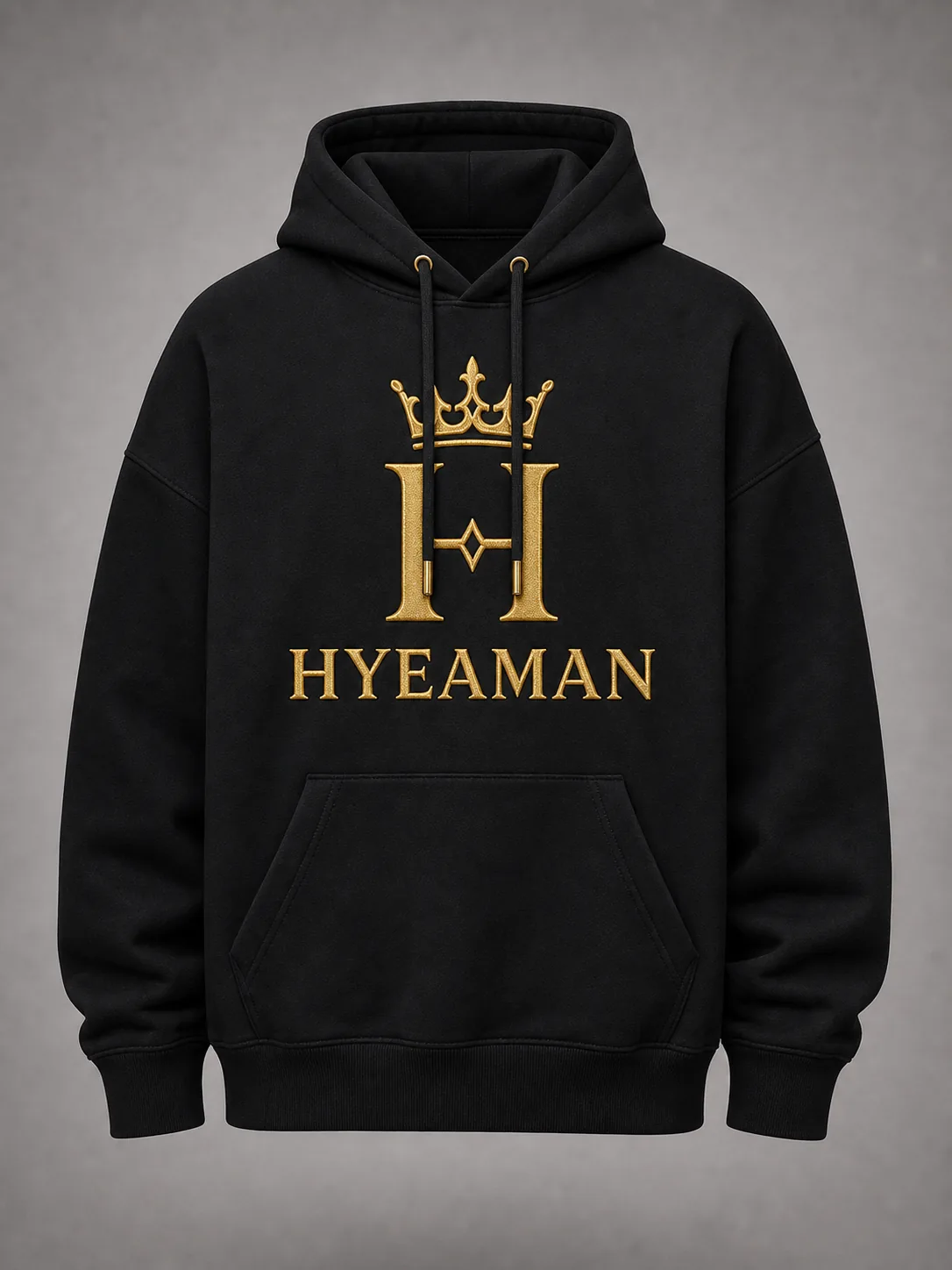 Black Crown Logo Hoodie