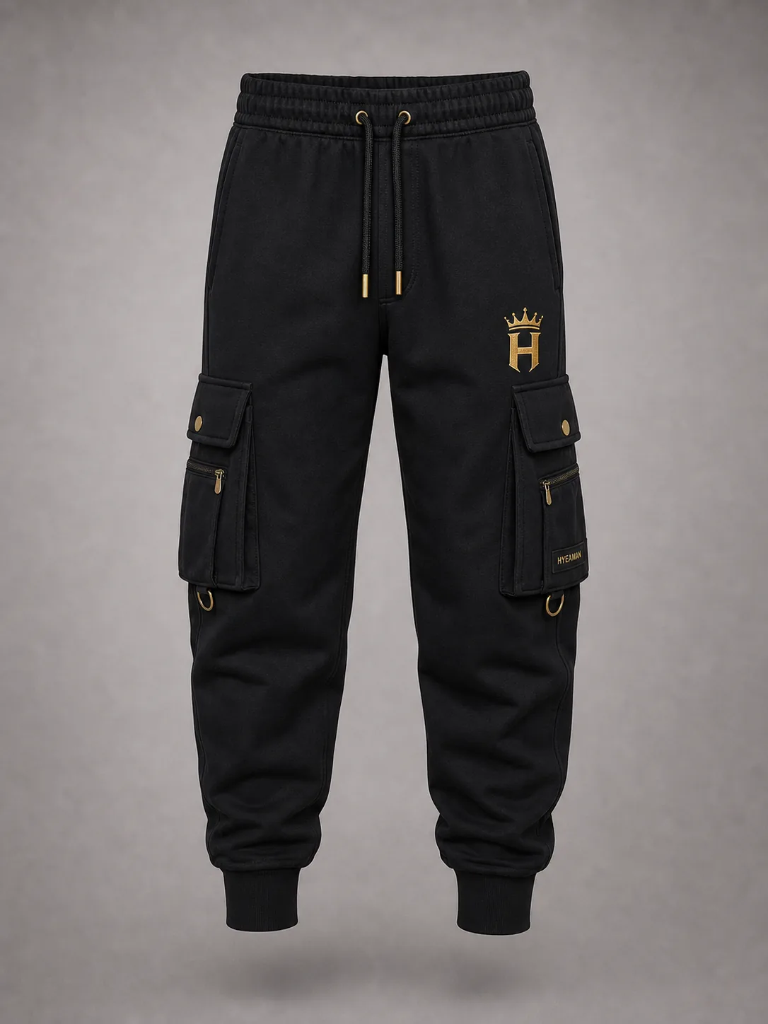 Black Command Cargo Joggers