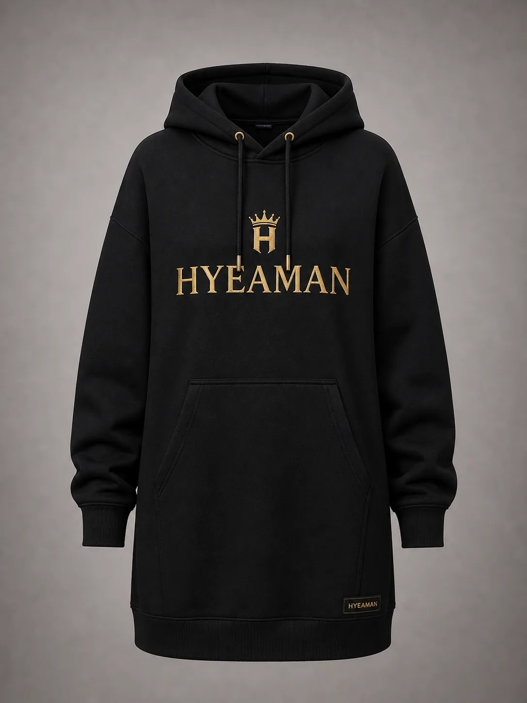 Ladies Noir Hoodie Dress