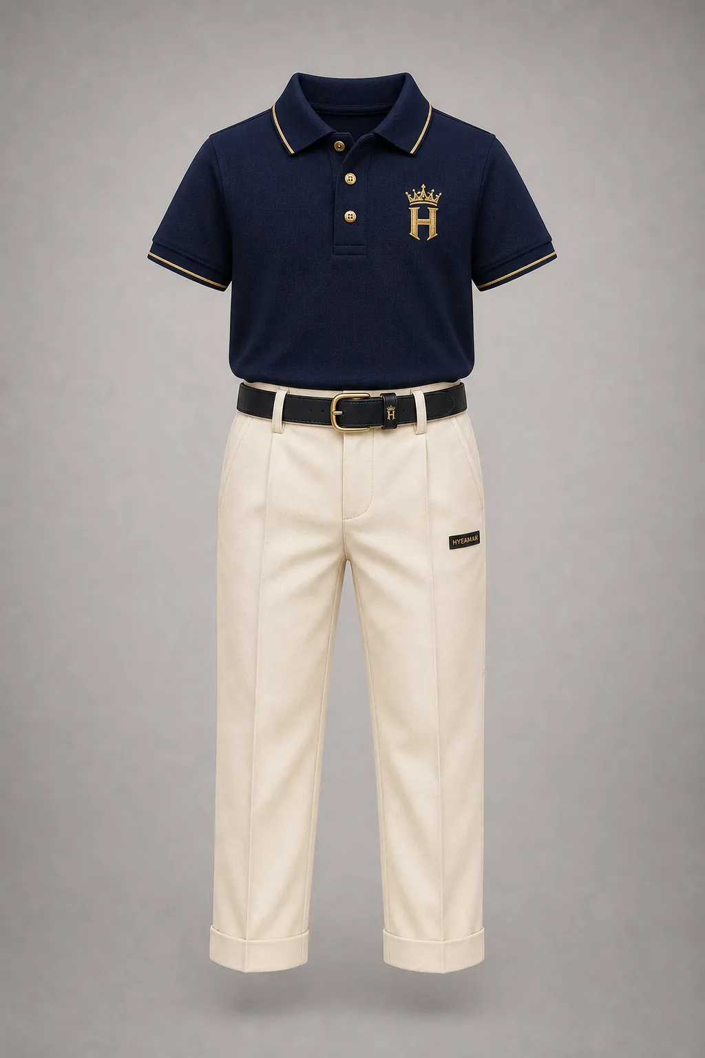 Prince Navy Polo Trouser Set