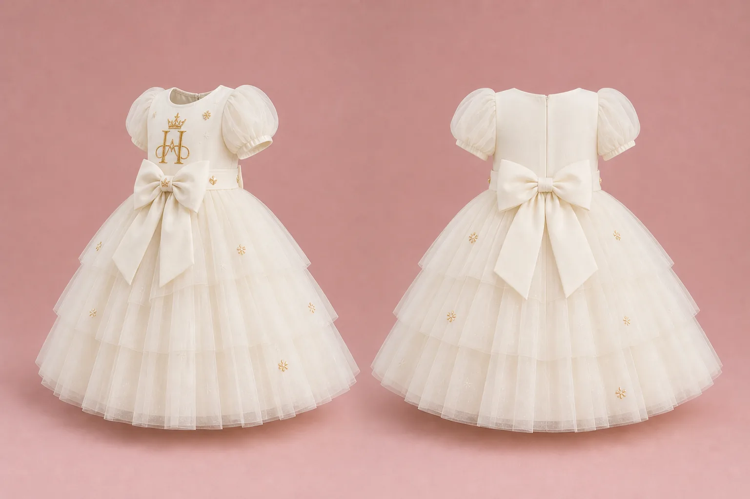 Princess Tulle Dress side and back views