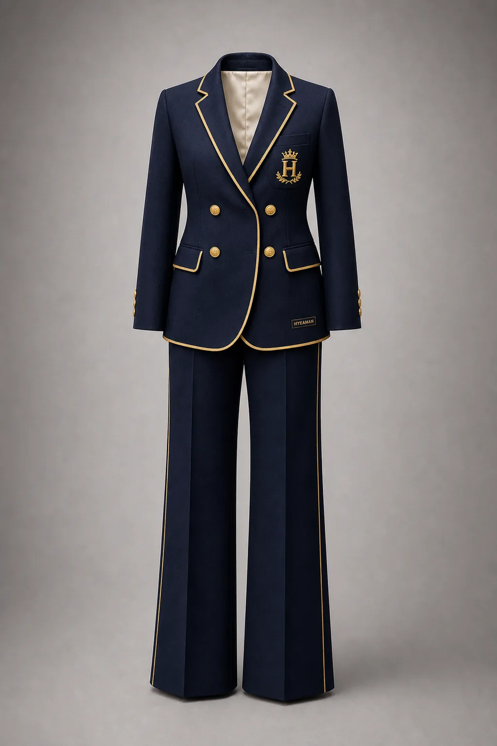 Ladies Navy Gold Signature Suit