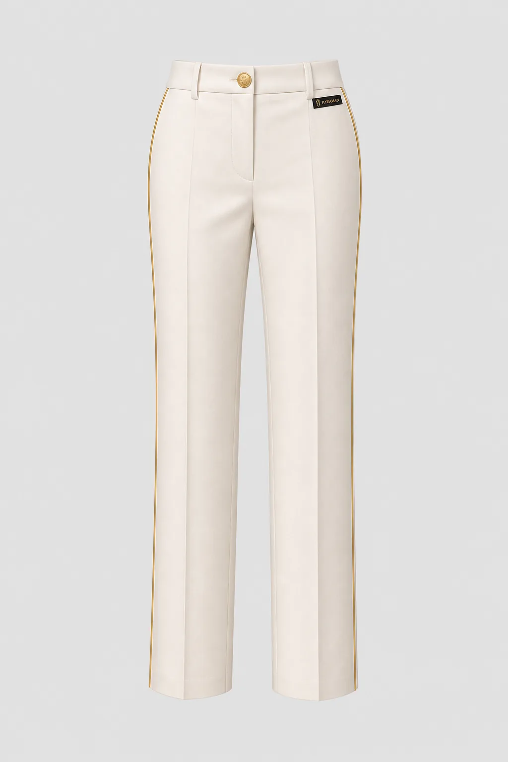 Ladies ivory gold signature suit pants