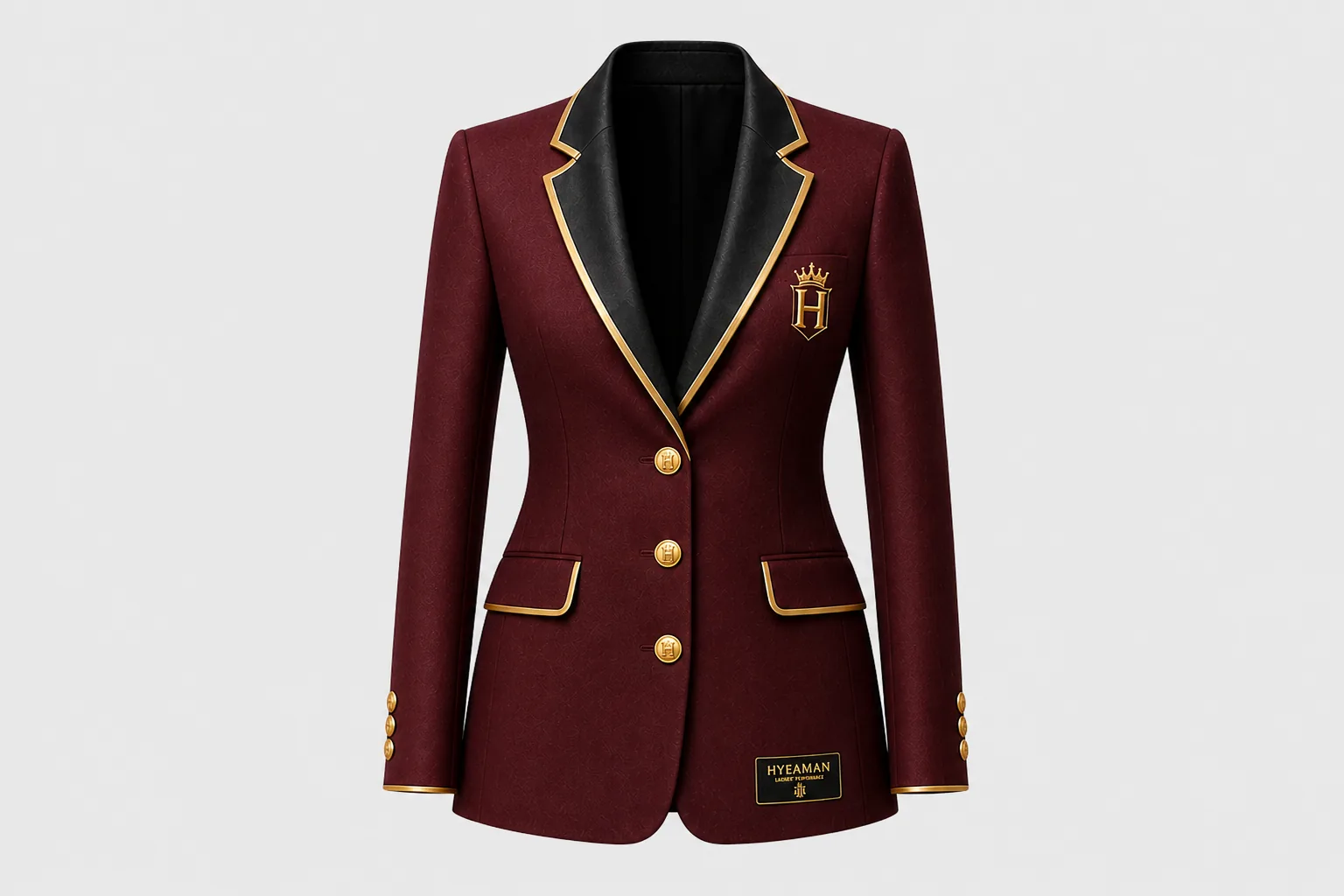 Ladies burgundy elite signature suit blazer