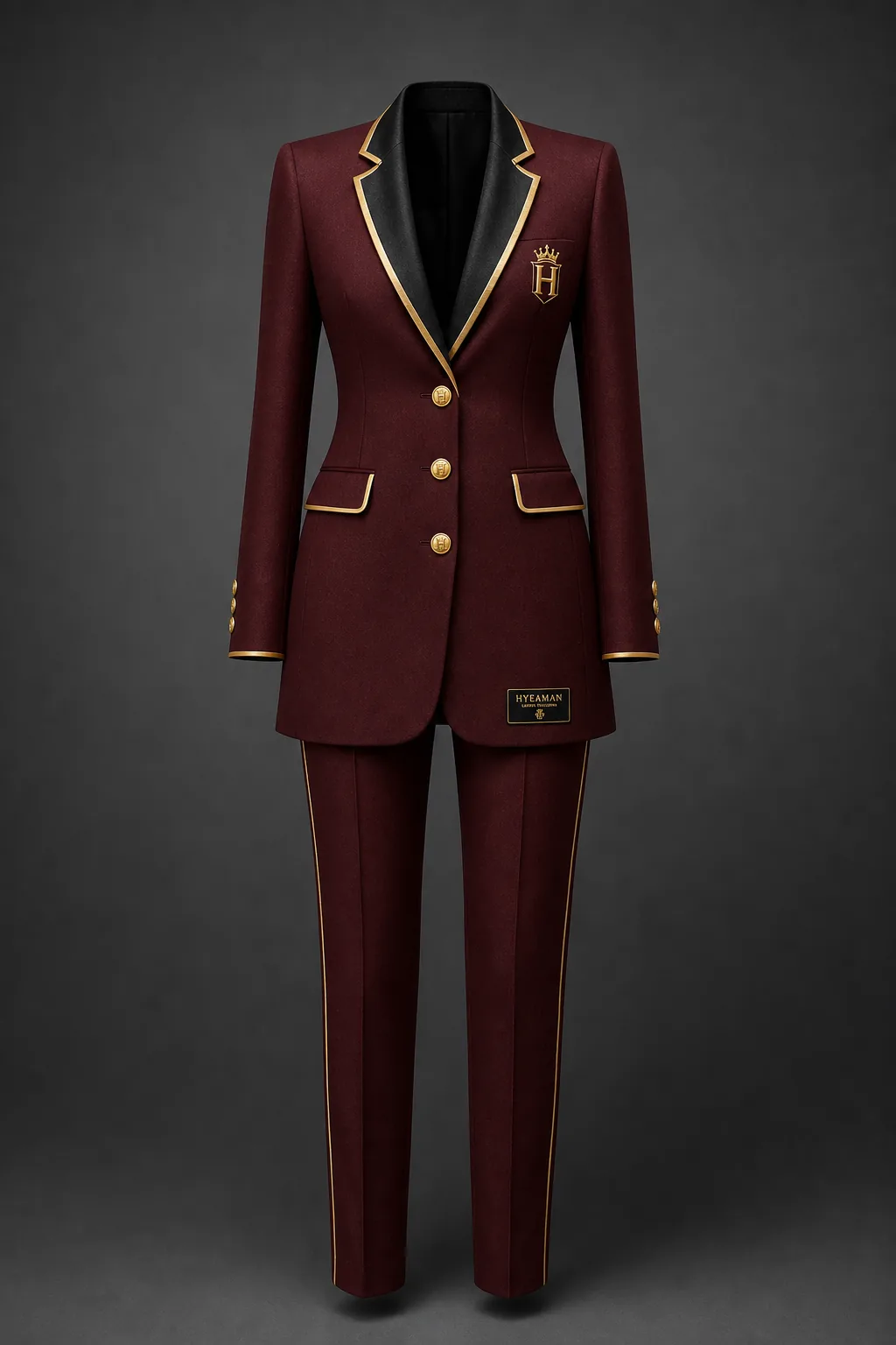 Ladies Burgundy Elite Signature Suit