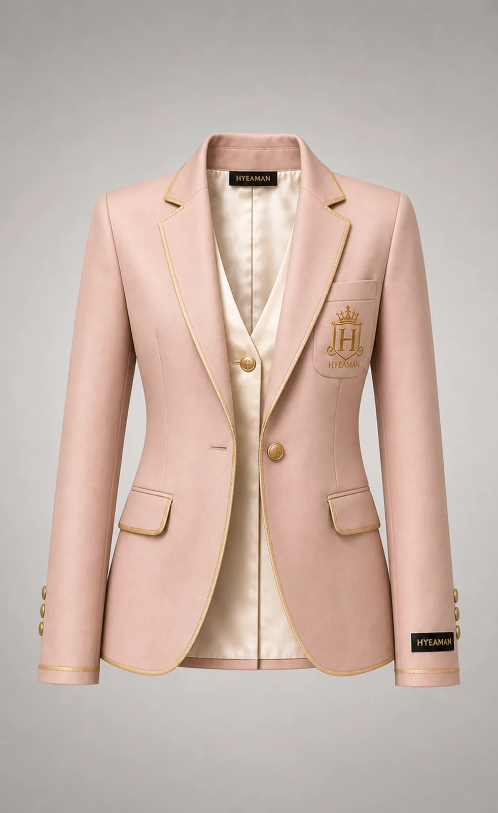 Ladies blush champagne signature suit blazer