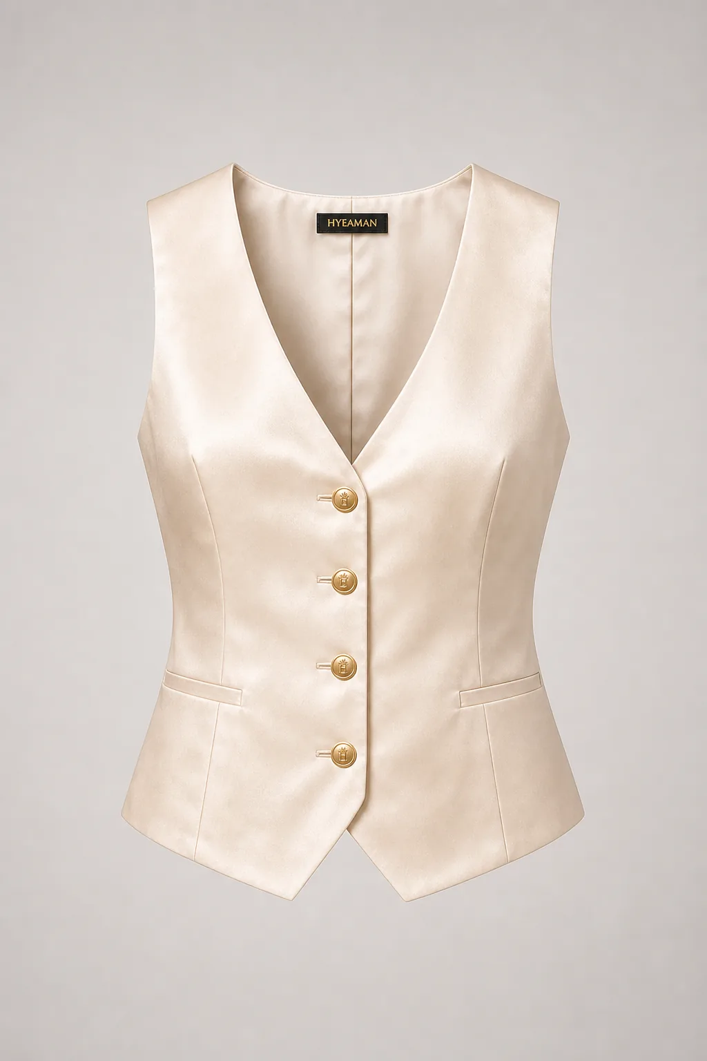 Ladies blush champagne signature suit vest