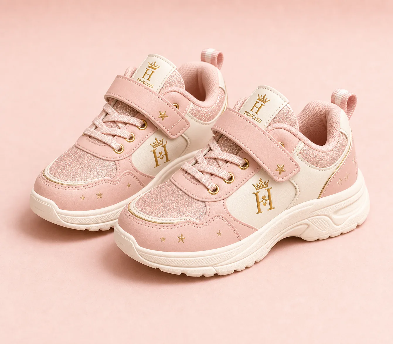 Princess Girls Pink Casual Sneakers