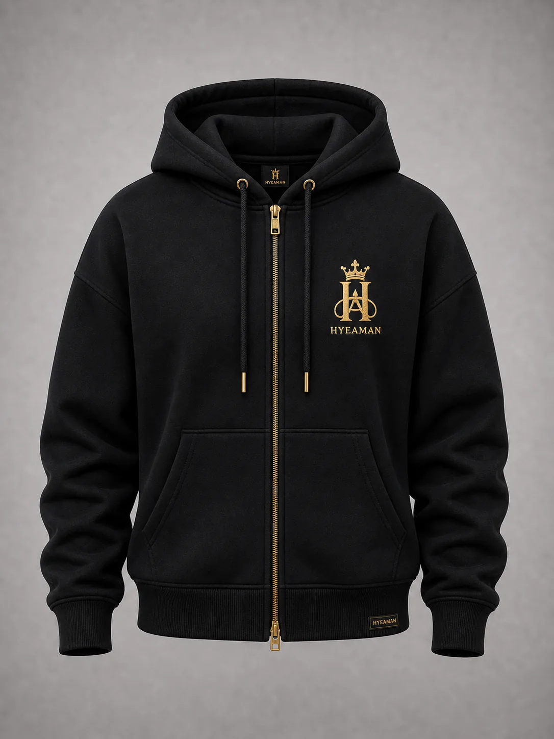 Signature Black Zip Hoodie