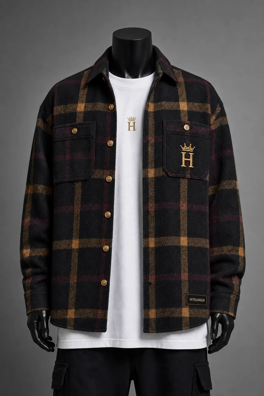 Men Plaid Shacket