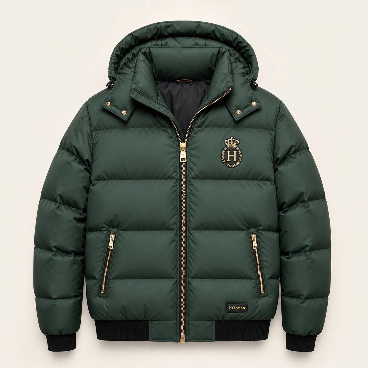 Men Forest Crown Puffer Jacket